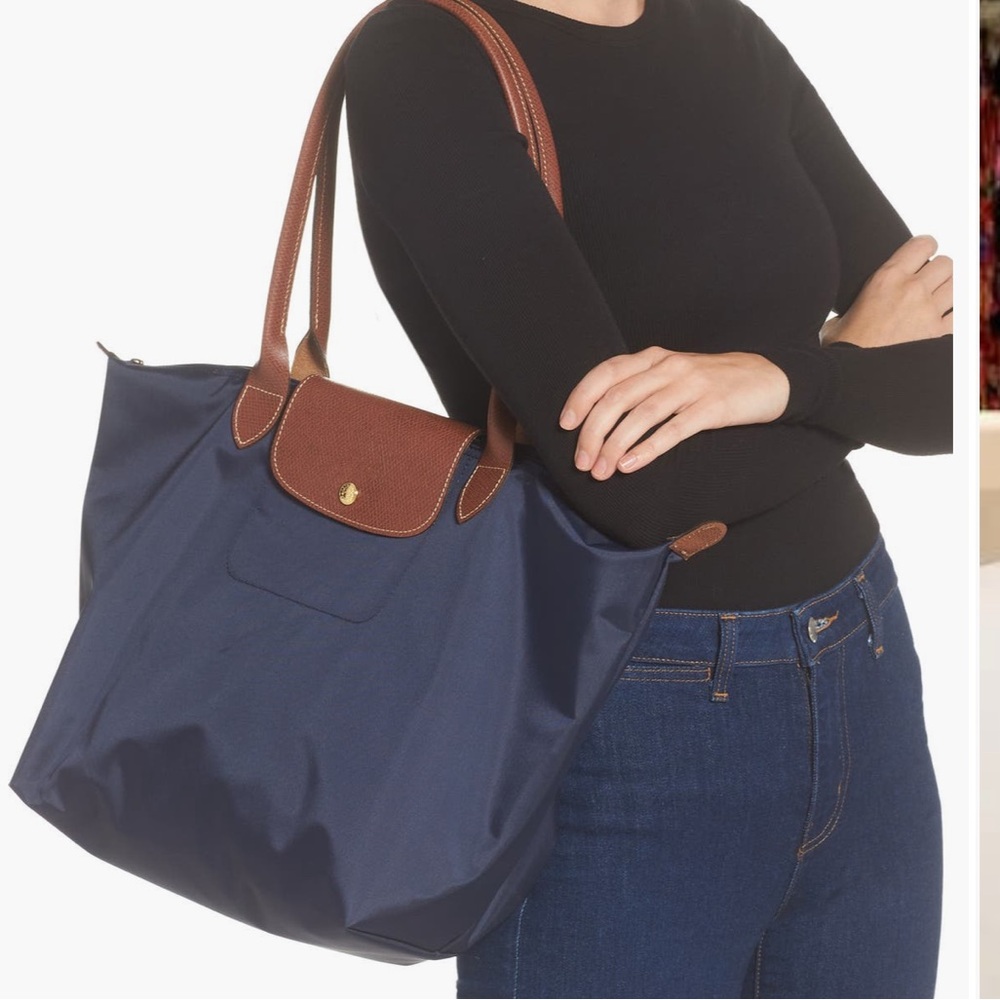 Longchamp Le Pliage Large Tote in Marine